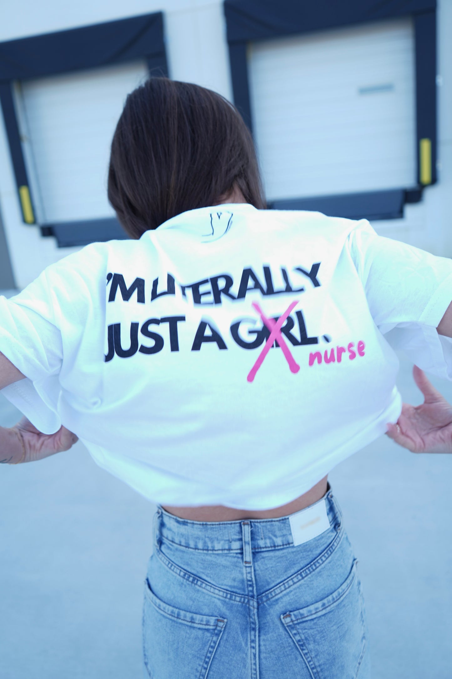 Literally Just A Nurse Tee (White)